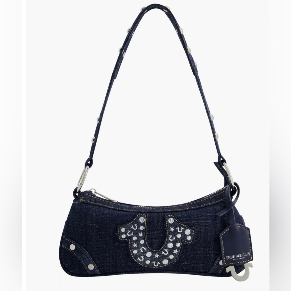 True Religion Blue Denim Shoulder Bag